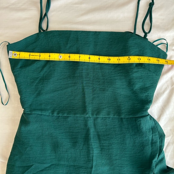 Lovely Day Emerald Green Spaghetti-Strap Ruffle Midi Dress - Picture 6 of 7